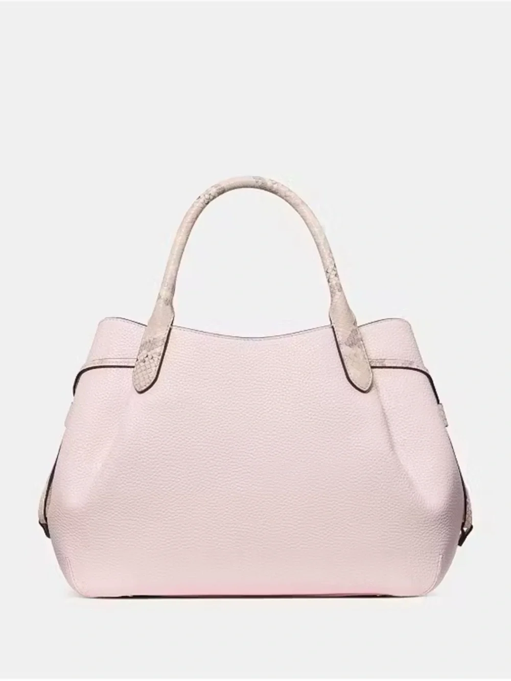 Kate Spade Dumpling Snake Embossed Large Satchel Bag Shimmer Pink